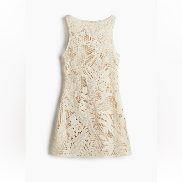 H&M Cream Crochet Mini Dress - Picture 3 of 11
